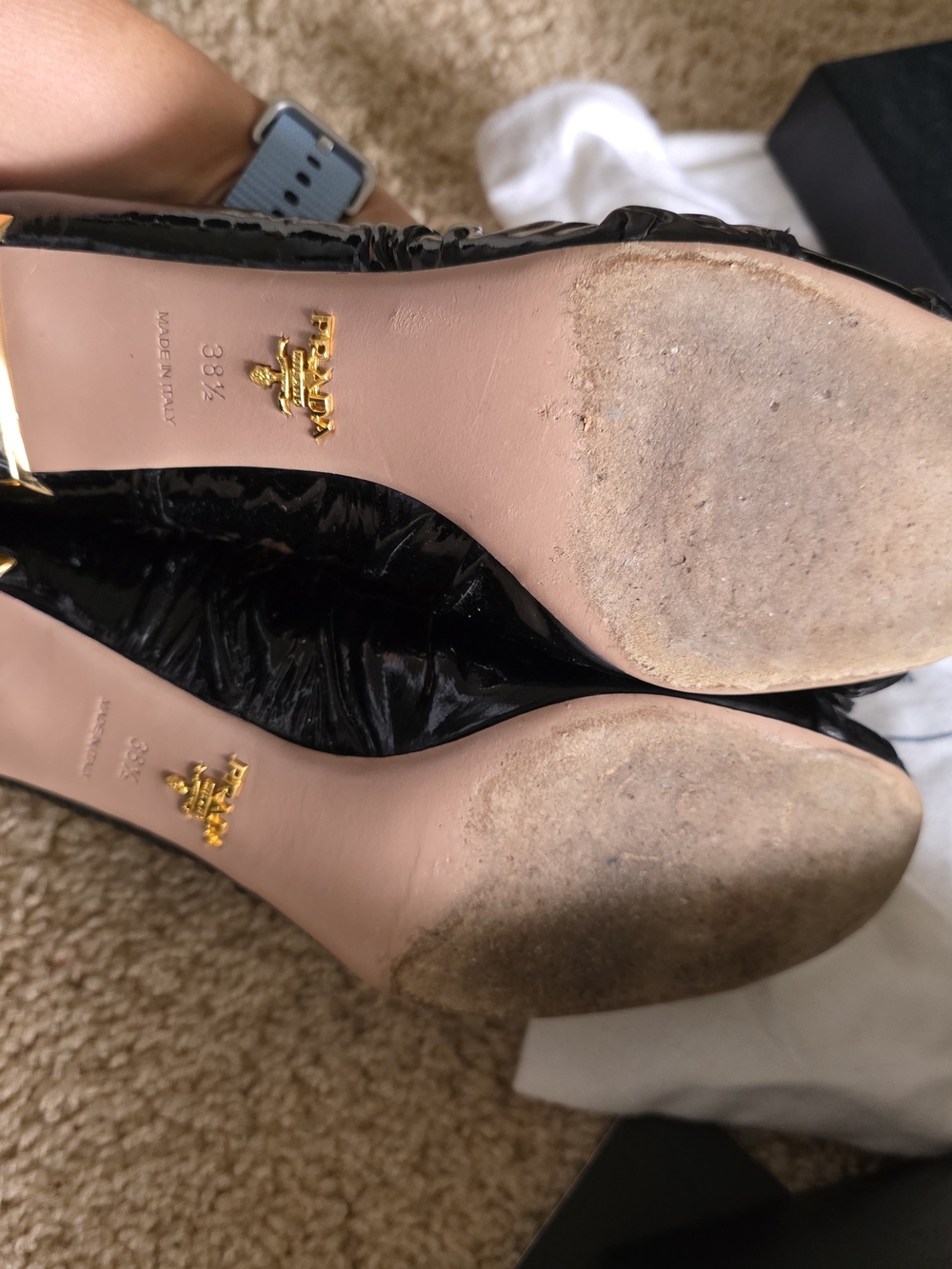 Prada Women’s Black Patent Leather Shoes - Picture 8 of 11